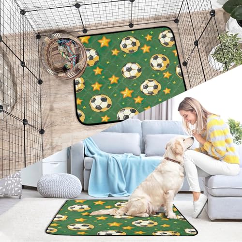 Qilmy Football Pet Mat, Waterproof Reusable Dog Training Pad Anti-Slip Pet Creat Pad for Small Medium Large Dogs and Cats - size: Smallx3