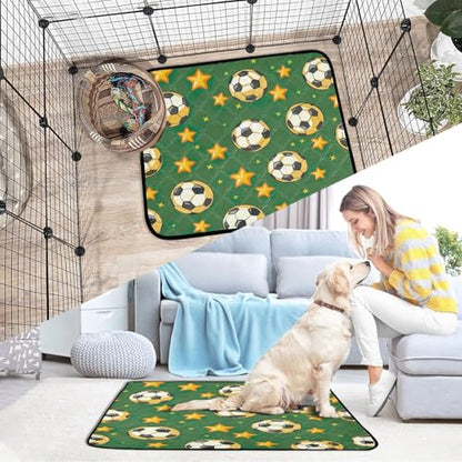 Qilmy Football Pet Mat, Waterproof Reusable Dog Training Pad Anti-Slip Pet Creat Pad for Small Medium Large Dogs and Cats - size: Smallx3