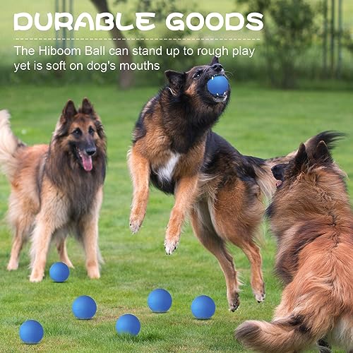 Hiboom 15 Pack Natural Rubber Tennis Balls for Dogs Catching Pet Dog Balls for Fetch Training 2.4 Inch Interactive High Bounce and Floatable pet Toy for Park Beach Gift(Blue) - color: Blue