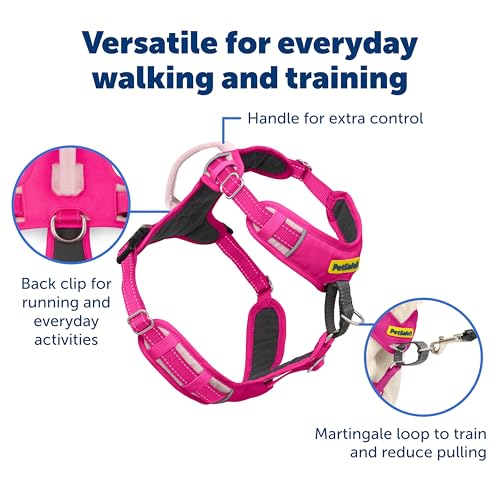 PetSafe Easy Walk Comfort No-Pull Dog Harness Full-Body Padding - Better Walks on the First Use - 5 Points of Adjustment Small, Pink - color: Pink, size: Small