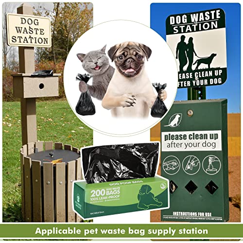 Sherr 20 Boxed Rolls 4000 Counts Dog Poop Bags Bulk Leak Proof Dog Waste Bags Universal Pet Doggy Waste Poop Box for Puppy Pets Outdoor Walking and Travel, 20 Rolls of 200(Black) - color: Black