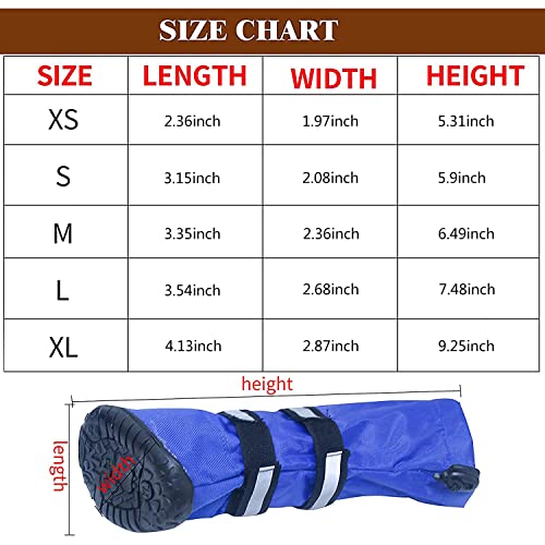 URBEST Dog Shoes, Waterproof Dog Boots, Christmas Warm Lining Nonslip Rubber Sole for Snow Winter Use for Medium and Large Dogs (S, Red) - color: Red