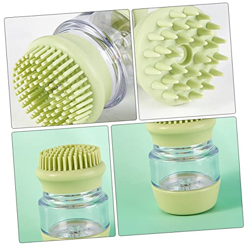 Yardwe Pet Shower Brush Silicone Shampoo Dispenser Scrubber for Dogs and Cats Dual Cleaning Modes Ergonomic Design for Easy Pet Bathing and Massaging