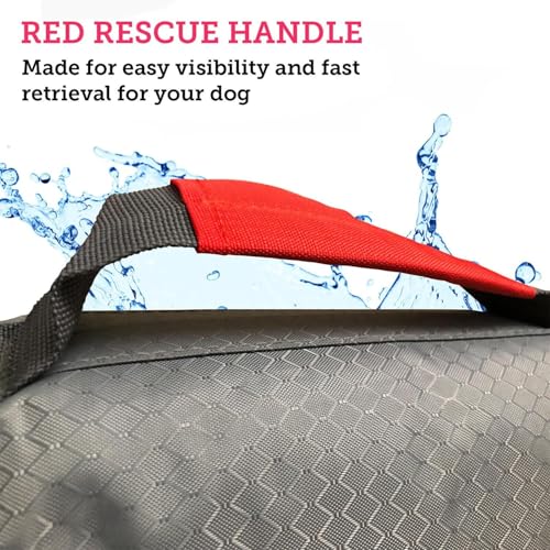 Water Float Dog Flotation Life Jacket Vest, Swimming Float Aid with Safety Handle, Adjustable Comfortable Durable Preserver High Buoyancy Coat (Green, Large) - color: Green, size: Large