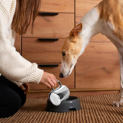 1.5 Cup Dog Food Scoop Stainless Steel Dog Food Measuring Cups Pet Food Scoop with Precision Scale Cupeasurements for Dogs,Cats or Bird Foods, Injection Molded and Dishwasher Safe (1.5 CUP) - size: 1.5 CUP