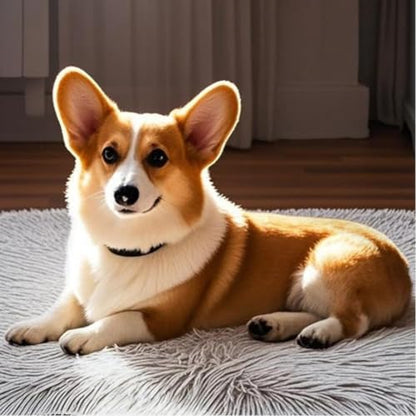 Large Plush Pet Bed - Cozy, Versatile, and Machine Washable Dog Bed, Convertible from a Snug Round Nest to a Flat Pet Mat for Ultimate Comfort and Warmth