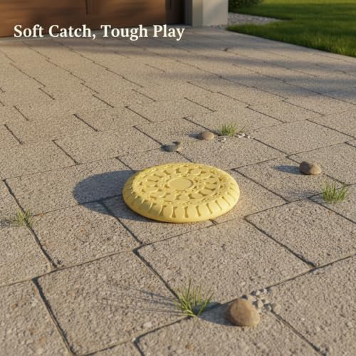 Soft TPR Rubber Dog Disc Toy, Flexible 8.7 Inch Flying Disc for Outdoor Fetch Training - color: Yellow