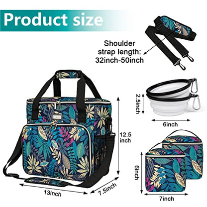 BAGLHER Dog Travel Bag, Pet Travel Bag (ALL Pet Travel Supplies), With 2 Pet Food Containers and 2 Collapsible Silicone Bowls; Essential Kits for Travel Hawaii - color: Hawaii, size: Medium