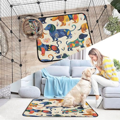 Qilmy Dogs Pet Mat, Waterproof Reusable Dog Training Pad Anti-Slip Pet Creat Pad for Small Medium Large Dogs and Cats