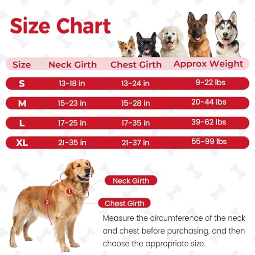 Funfox No Pull Dog Harness, Adjustable Pet Vest with Control Handle & Front Clip, Reflective Design for Small Medium Large XL Dogs, Red S - color: Red, size: S