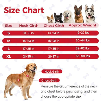 Funfox No Pull Dog Harness, Adjustable Pet Vest with Control Handle & Front Clip, Reflective Design for Small Medium Large XL Dogs, Red L - color: Red, size: L