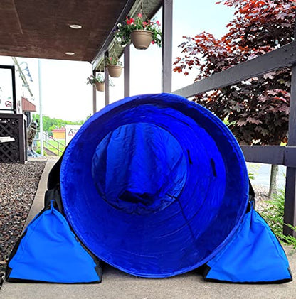 ActiveDogs Agility Tunnel No-Slip Sand Bags - Non-Constricting Saddlebags for Stabilizing Dog Agility Tunnel Equipment Indoor or Outdoor (Sandbag System Only)