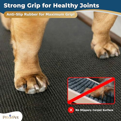 Dog Ramp for Couch – Non-Slip, Sturdy Build Foldable Wooden Dog Ramp – Supports up to 200 lbs – 7 Adjustable Heights (14"–20.5") – Enhanced Stability – Birchwood Pet Ramp for Small Dogs – Walnut - color: Walnut