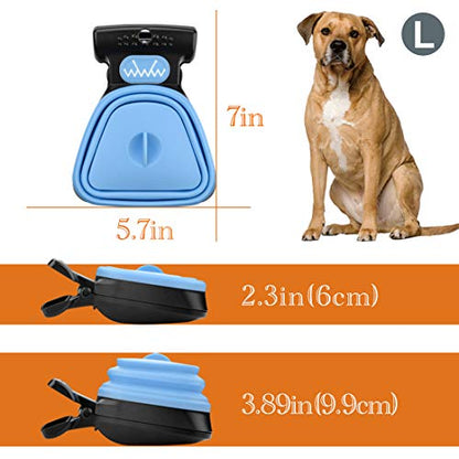 LUEXBOX Dog Pooper Scooper with 150PCS Waste Cleaner Bag, Dog Scooper Pooper for Large Dog, Dog Poop Scooper for Walking, Dog Waste Pick Up with Bag Dispenser, Dog Leash Clip and Pooper Scooper Bags