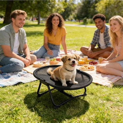 Outside Dog Bed,Portable Breathable Non Slip Cot Hammock | 22.44 x 16.14 x 10.23Inch Dog Bed Outdoor | for Pets Cats Kitten Puppy Sleep Rest Camping Travel - color: A