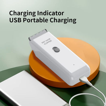 Replaceable Charging Cable&Standard Size Ceramic Blade Set,Pet Dog Hair Clipper Cat Trimmer Used Blade - color: Charger Cable+standard Blade