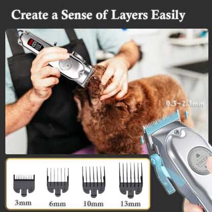 yucca Grooming Kit for Dogs at Home, Dog Razors for Grooming, Dog Shaver Grooming Set for Thick Hair, Dog Trimmers Clippers Professional, Cat Clippers for Matted Hair - size: DGC-4