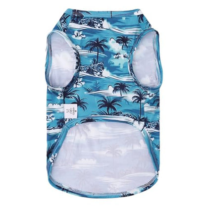 CuteBone Dog Shirts 2-Pack Soft Pet Clothes Breathable Summer Vest for Small Puppy and Stretchy Cat Apparel - color: Hawaii style, size: Small