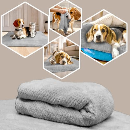 NVNAN Microfiber Dog Towel for Drying Dogs, 40 x 24 Inch Super Absorbent Pet Bath Towel, Soft Quick-Drying Grooming Towel for Small & Large Dogs, Cats, Puppies, Grey - color: Grey
