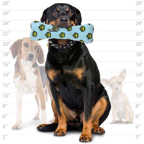MIGHTY Tuffy 2 Pack Bone Dog Toy: Ultra Durable Plush Toy with Multiple Layers & Reinforced Seams, Washable and Floats, Vinyl Bone & Fleece - color: 2PK Blue Bone