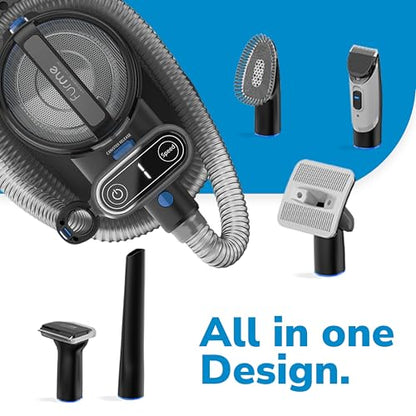 FURME Professional Plus Pet Grooming Vacuum Kit - Cat & Dog Grooming Kit for Easy Pet Care at Home, Quiet & Safe Dog Hair Remover Machine with Brush, Clipper, Shedding & Cleaner Tools & 2L Canister - size: 2 Liter Canister