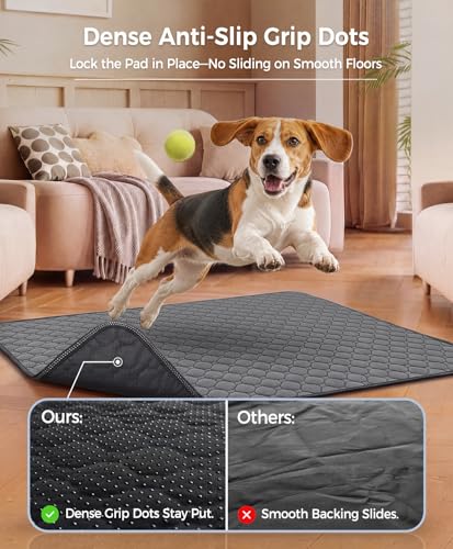 Doglike [Upgraded Silver-Ion Odor] Washable Pee Pads for Dogs – Ultra Absorbent, Leak-Proof, Non-Slip & 5-Hour Quick-Drying Reusable Puppy Training Pads for Home, Crate & Sofa, 24" x 24" (2 Pack) - size: 24" x 24"【Industry #1 Ag+ Fabric Application】