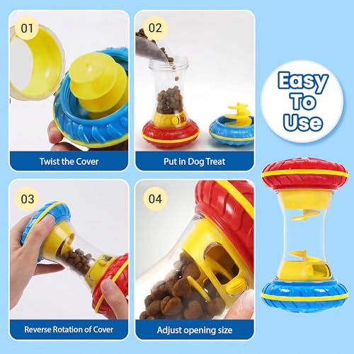 BoYoYo Interactive Dog Toys, Dog Puzzle Toys for Smart, Dog Enrichment Toy to Keep Them Busy, Treat Dispensing Toy Slow Puzzles Feeder, Blue - color: Blue
