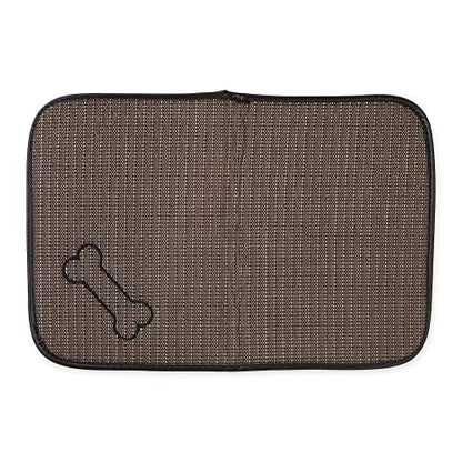 Bone Dry Machine Washable, Ultra Absorbent Pet Mat, 12x18", Red Stripe - color: Red Stripe, size: 12"L x 18"W
