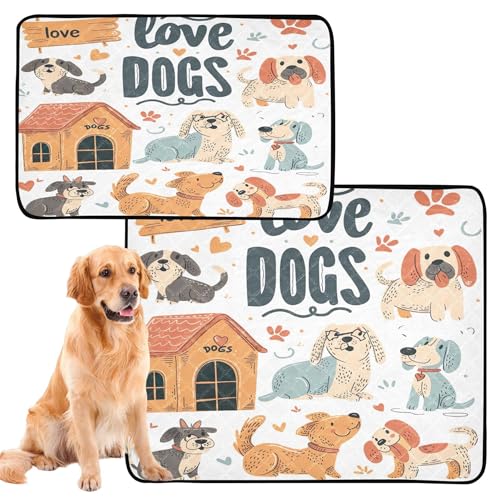 Qilmy Dog Pet Mat, Waterproof Reusable Dog Training Pad Anti-Slip Pet Creat Pad for Small Medium Large Dogs and Cats - size: Smallx3