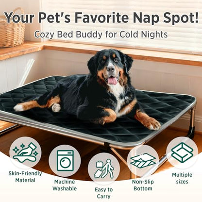 furrybaby Dog Crate Pad for Dog Cages Flat Crate Mat Kennel Pad with Anti-Slip Bottom Machine Washable for Pet Bed Sleeping (S 24x18'', Grey Mat) - size: 24.0"L x 18.0"W x 0.7"Th"