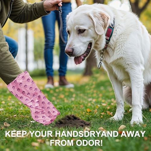 Dog Poop Bags Rolls with Dispenser 150 Count Biodegradable Bags for Dog and Cat Lavender Scented Waste Bag Leak Proof Doggie Poop Bag Doggy Trash Bag Purple - color: B-Purple(Lavender)-1 Dispenser+150 Bags, size: 1 Count (Pack of 150)