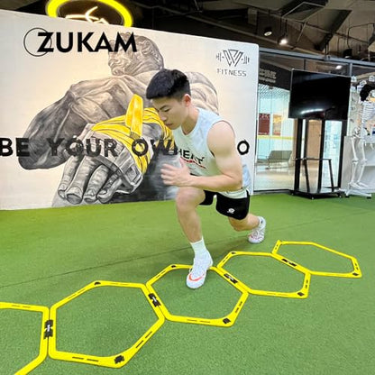 Hex Agility Rings for Speed Training & Agility Footwork Training Speed Hurdles Ladder