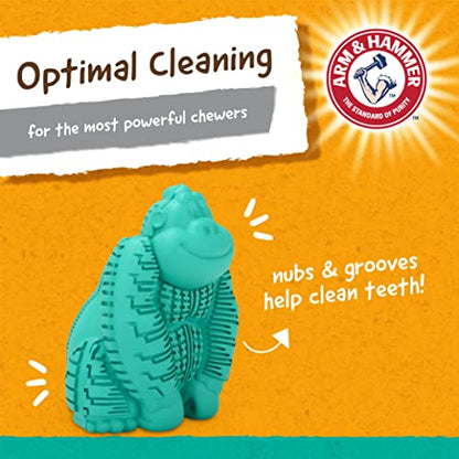 Arm and Hammer for Pets Super Treadz Gorilla Dental Chew Toy for Dogs - Reduces Plaque and Tartar Without Brushing, Baking Soda Infused, Dishwasher Safe, Dogs Up to 35 Lbs