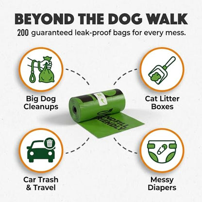 Doggy Do Good - 200 Count, Heavy Duty Poop Bags for Dogs - Standard Size - Dog Waste Bags Made with 50% Recycled Plastic + 15% Biobased Material - Landfill-Friendly, Unscented, Leak-Proof - size: 1 Count (Pack of 200)