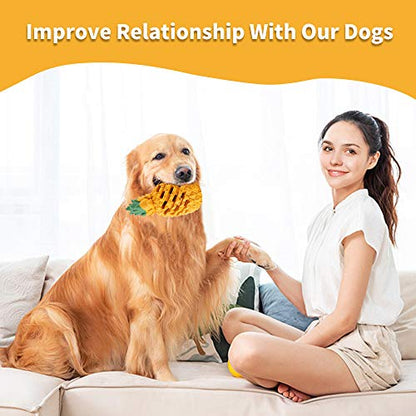 Upgrade Dog Toys for Large Dogs, Dog Chew Toys for Medium Large Dogs to Keep Them Busy,Dogs Dental Chew Clean Dispensing Toys Pineapple Shape Design - size: XLarge 7.1IN