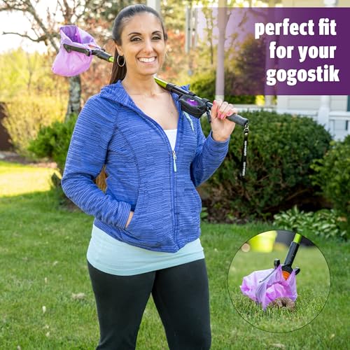 Happy Dootie Bags 10 Rolls.120 Bags with Handles. Clean, Quick and Convenient Pet Dog Poop Cleanup on Walks with Your Furry Friend. Made with Corn Starch. Strong and Leakproof. (Medium Size)