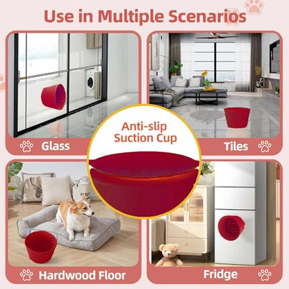 Dog Slow Feeder Lick Bowl, Non-Slip Dog Licking Treat Dispenser, Slow Feeder Bowls for Small Medium Large Breed Dogs, Anxiety Relief & Anti-Choking, BPA Free Silicone (Claret, 1.6 Cup) - color: Claret
