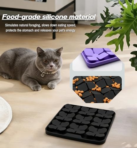 Pet Silicone Snuffle Mat Dog Feeding Mat Non-Slip Slow Feeder Puzzle Mat No Hurt for Dog's Nose for Smell Training Slow Eating (Blue) - color: Blue