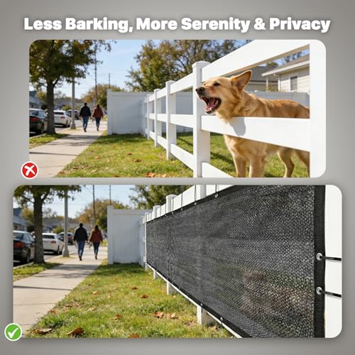 ColourTree 4' x 5' Black Dog Kennel Shade Cover, 90% UV Block Shade Cloth, Mesh Tarp with Grommets for Dog Playpen, Dog Pen, Dog Run, Dog Crate, Fence Privacy Screen (We Make Custom Size) - color: Black, size: 0 4' x 0 5'