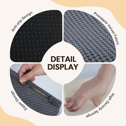 Dog Ramp for Bed Couch, 25.6" H Dog Stairs for Small Dogs | 2 in 1 Transformable 5-Step Pet Steps for Bed, Foldable Cats Ramp to Get on Bed, Non-Slip Balanced, Grey - size: 15.7 X 35.3 X 25.6 In