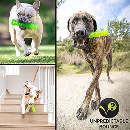 Hyper Pet DuraSqueaks Dog Toy Balls and Chews (Squeaky Dog Ball For Interactive Play – Floating Balls and Toys) - Medium Stick - size: Medium (Pack of 1), style: Stick Medium