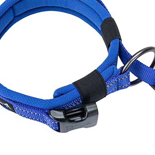 EXCELLENT ELITE SPANKER Reflective Dog Collar Classic Soft Padded Breathable Nylon Adjustable Pet Collar with Quick Release Buckle for Boy Girl Male Female Small Medium Large Dogs Training(Blue-S) - color: Blue, size: S