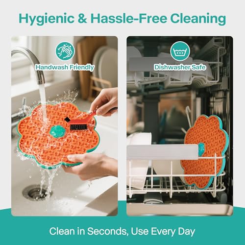 2 in 1 Lick Mat for Crate Training, Dog Slow Feeder Anxiety Relief Enrichment Pad with Suction Cups, Dishwasher Safe, BPA-Free Silicone for Small & Medium Dogs, 1 Pack - size: 1