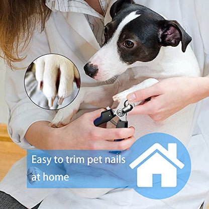 Dog Nail Clippers,Dog Nail Trimmers with Safety Guard for Small Medium Large Breed Dog & Cat to Avoid Over Cutting,Professional Grooming Tool with Quick Sensor and Dog Nail File