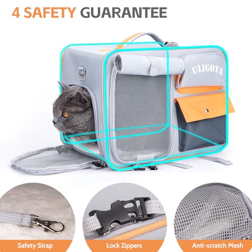 Backpacks for Pets Backpack Carrier for Cat and Small Dogs, Ventilated Dog Backpack Carrier | Airline Approved Cat Carrier | Cat Bag for Hiking Travel Camping Outdoor Use