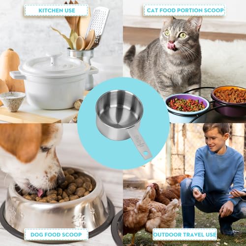 4Pcs 1/2 Cup Measuring Cup,Stainless Steel Measure Cups Metal Scoops for Wet and Dry Ingredients, Great Kitchen Gadgets for Cooking(1/2 Cup) - size: 1/2 Cup