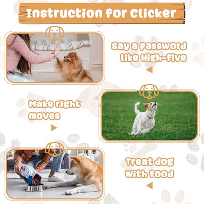 Frienda 18 Pieces Dog Training Clicker, Pet Behavioral Training Clickers with Wrist Strap for Dogs Cats Puppy Birds Horses(Black) - color: Black