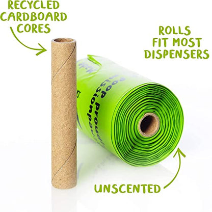 PLANET POOP Home Compostable Dog Poop Bags Extra-long with Handles 240 Un-Scented Pet Waste Bags Plastic Free, Thick Leakproof Plant-Based Doggy Bag, Cats & Dogs Pet Supplies - size: 240 Count (Pack of 1)