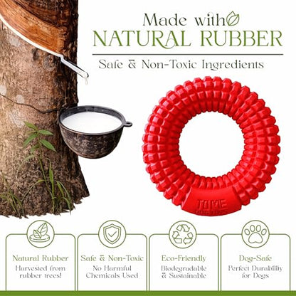 Dog Chew Toys for Aggressive Chewers - Chew Ring Interactive Medium Large Dog Puzzle Toys, Dog Chew Enrichment Toys for Boredom and Brain Stimulating Game Keeps Them Engaged