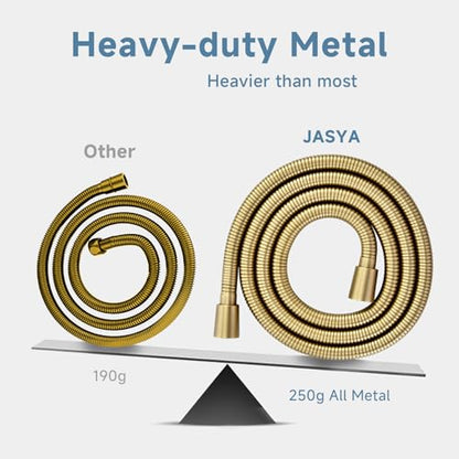 23 Inches 304 Stainless Steel Shower Hose Extra Short Gold, | Handheld Shower Head Hose Replacement,Anti Winding Interface,With Brass Insert And Nut-durable ＆ Flexible Rv Shower Hose - color: Gold, size: 23 Inches
